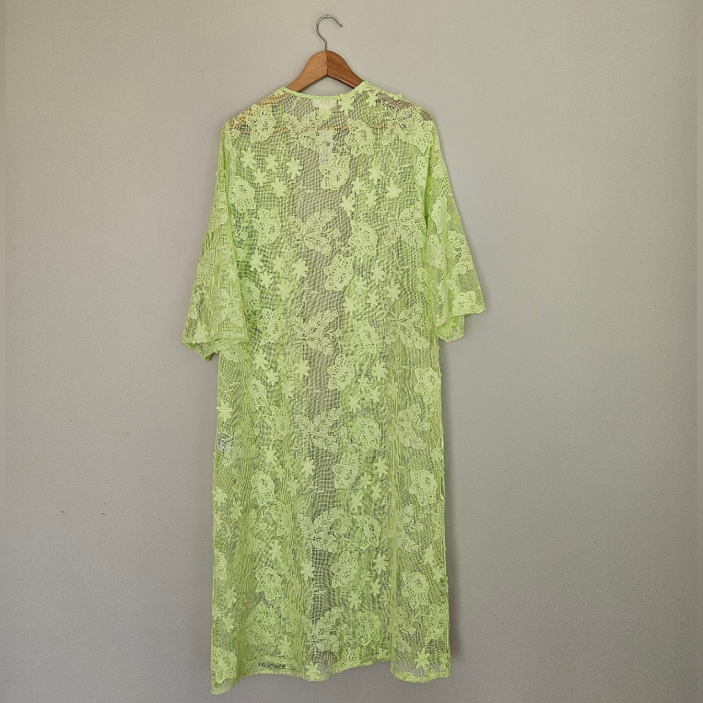 Maeve Lime Green Lace Duster Kimono - Picture 7 of 8